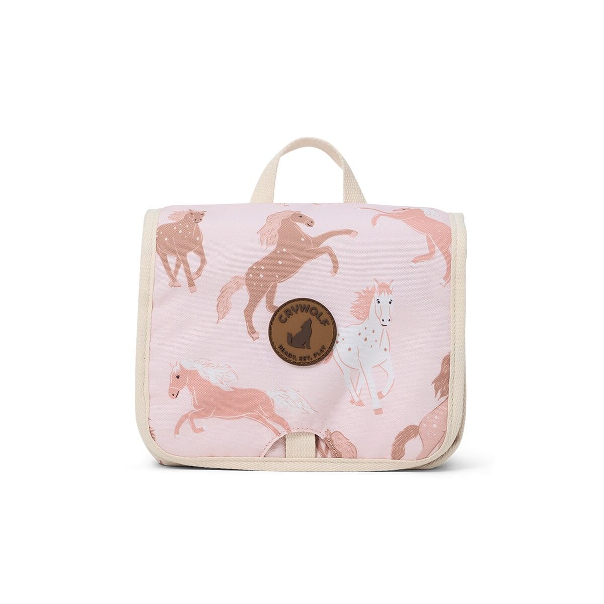 Crywolf Girls Accessory Hanging Toiletry Bag - Blush Ponies
