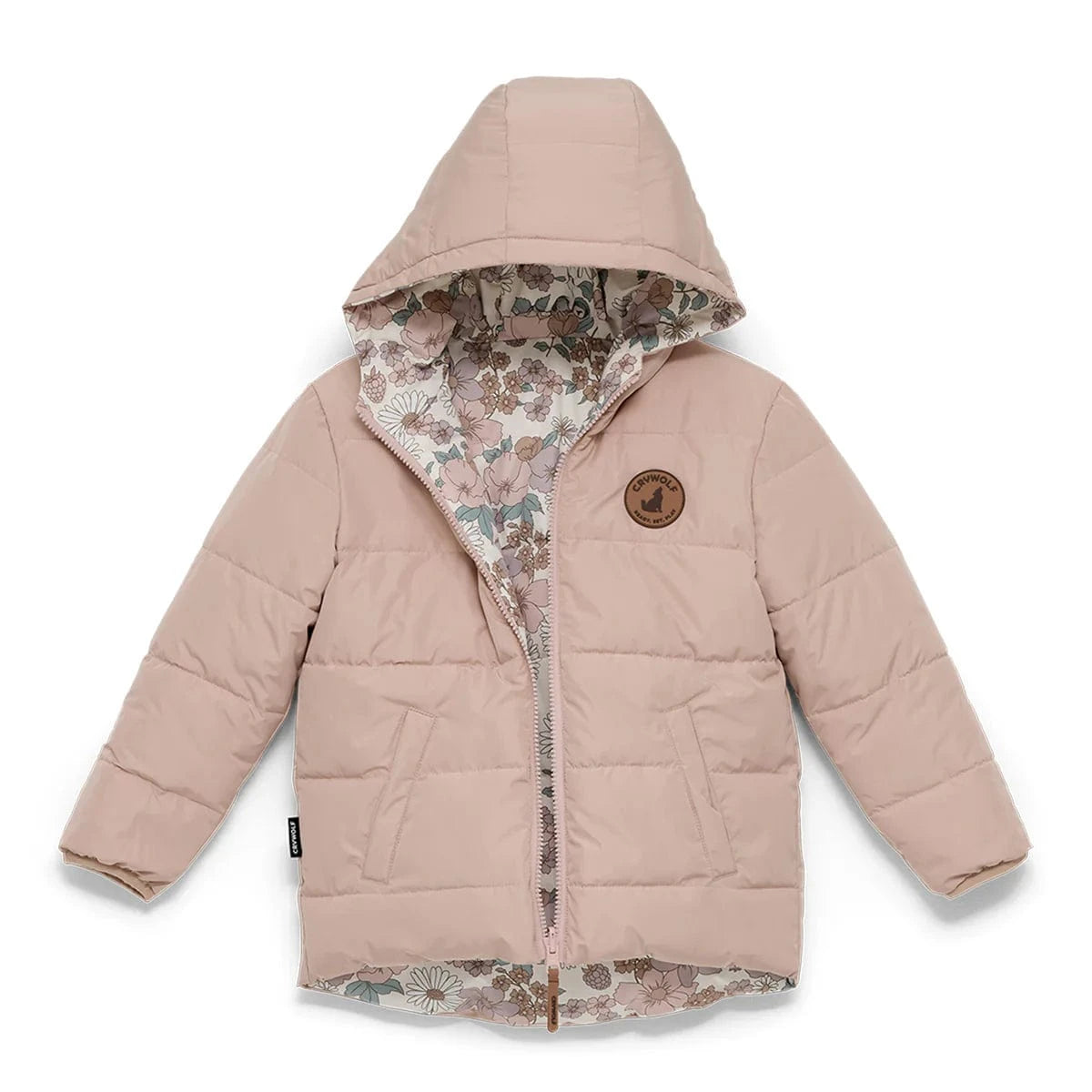 Crywolf Girls Jacket REVERSIBLE ECO-PUFFER Daisy Floral