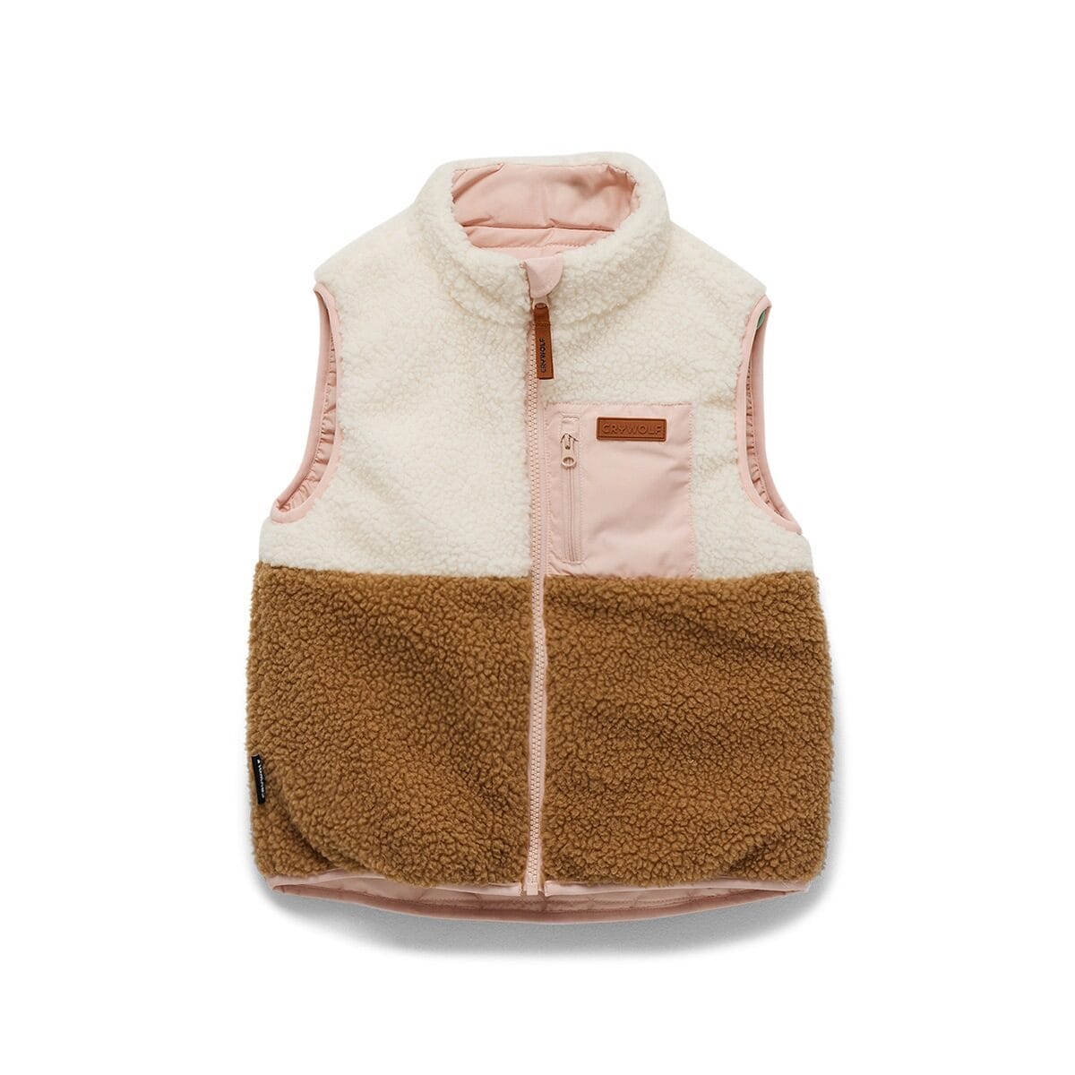 Crywolf Girls Jacket REVERSIBLE YETI VEST Harvest Colourblock