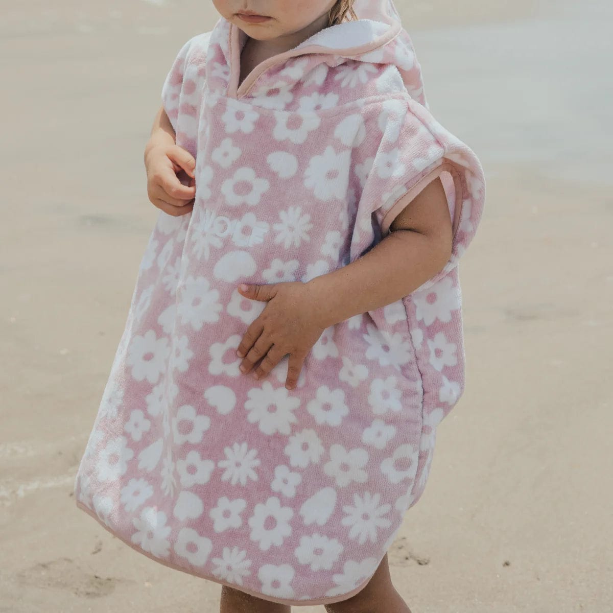 Crywolf Girls Swimwear Baby Hooded Towel - Blush Floral