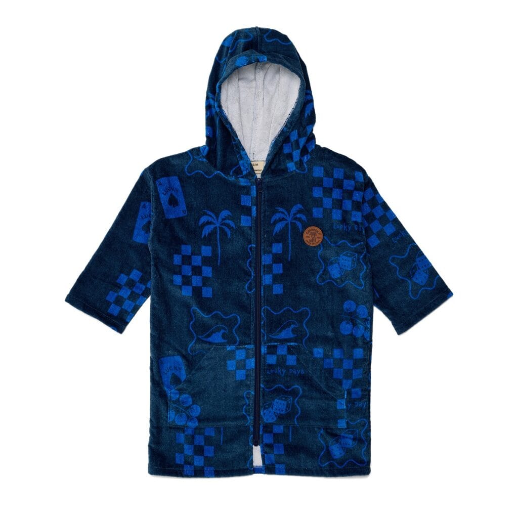 Crywolf Girls Swimwear Everywhere Zip-Up Towel Navy