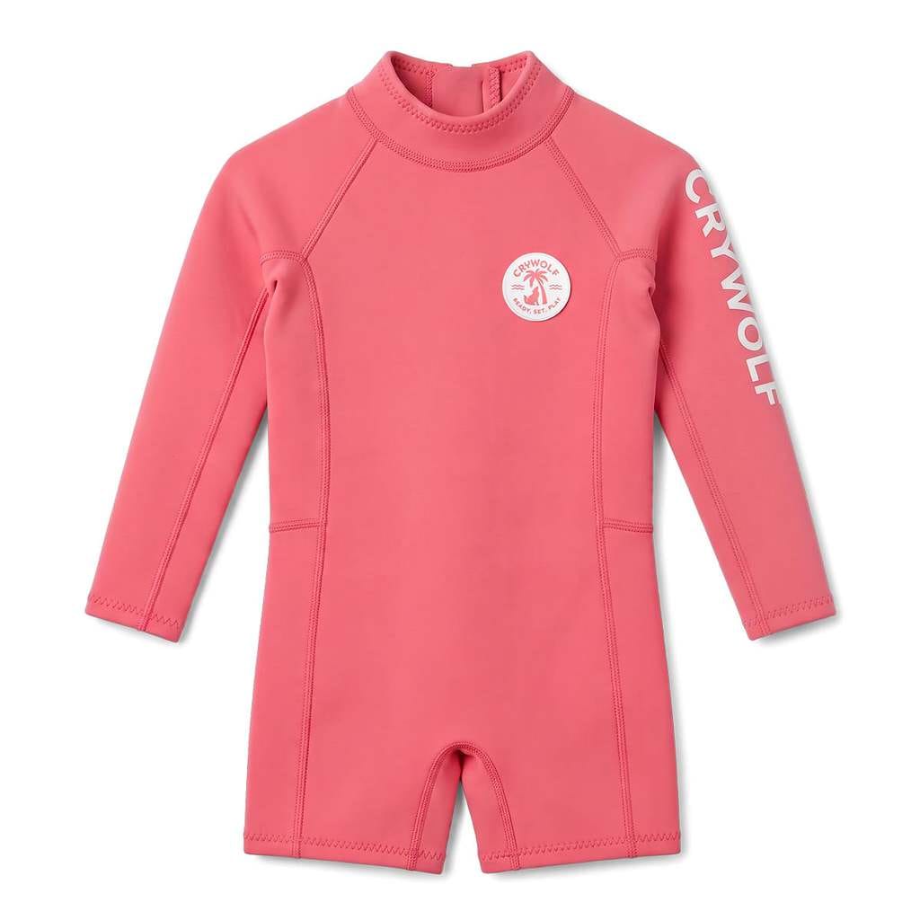Crywolf Girls Swimwear LONG SLEEVE WETSUIT Flamingo Pink