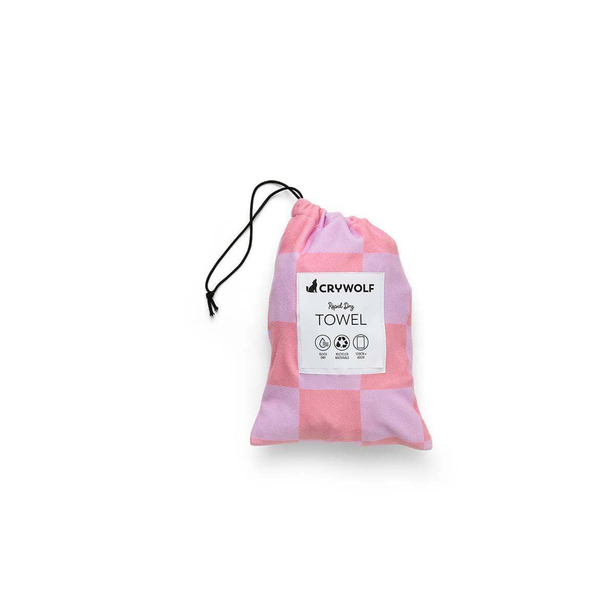 Crywolf Girls Swimwear RAPID DRY TOWEL Flamingo Check
