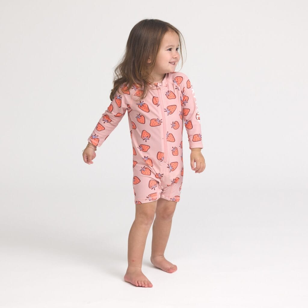 Crywolf Girls Swimwear Rashsuit Strawberry Splash