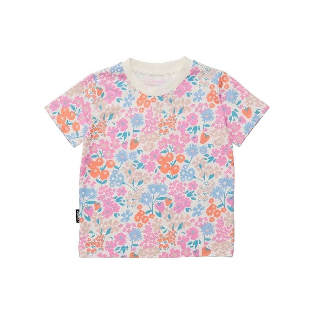 Crywolf Girls Swimwear Sunsmart Tshirt Berry Garden