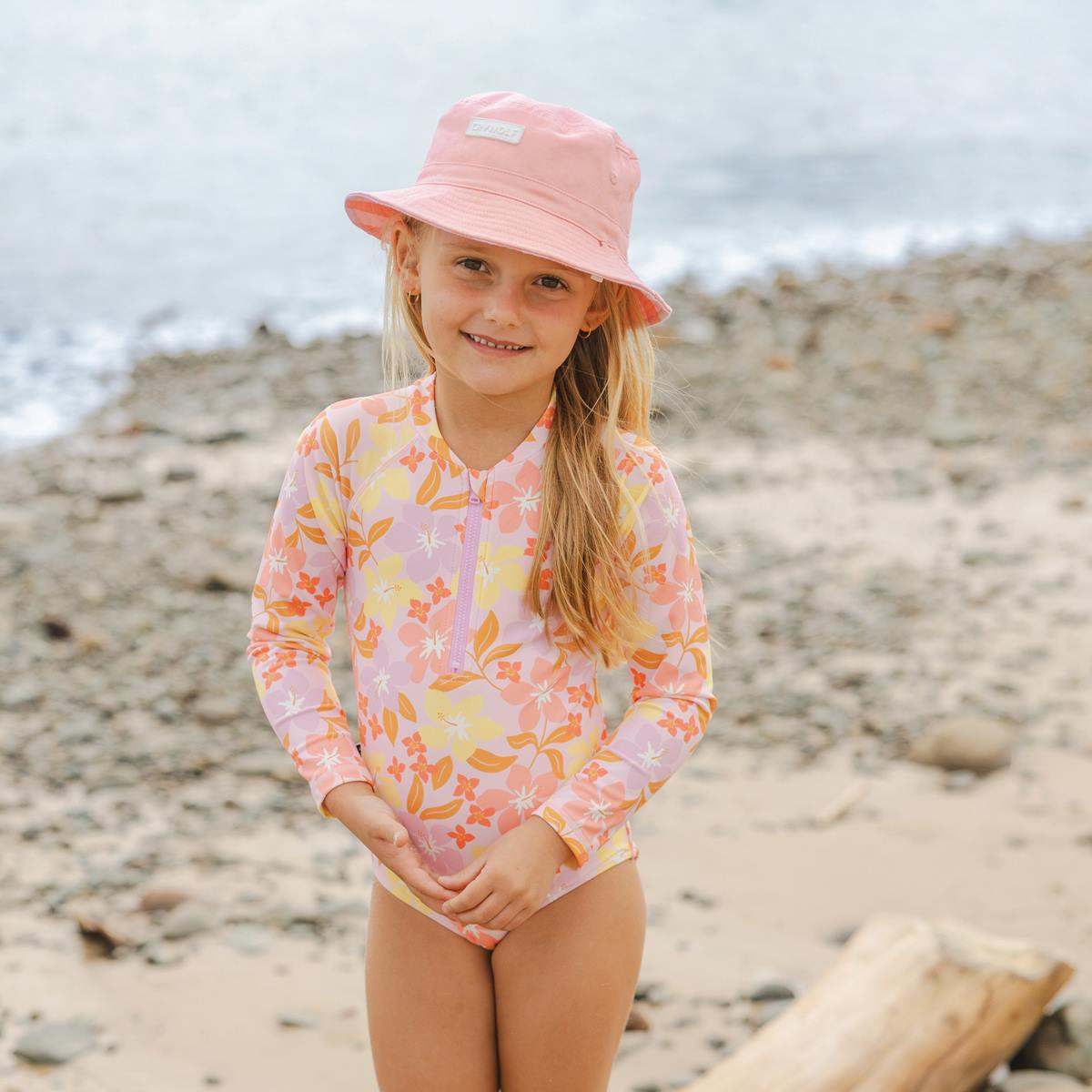 Crywolf Long Sleeve Swimsuit LONG SLEEVE SWIMSUIT Hibiscus Daze