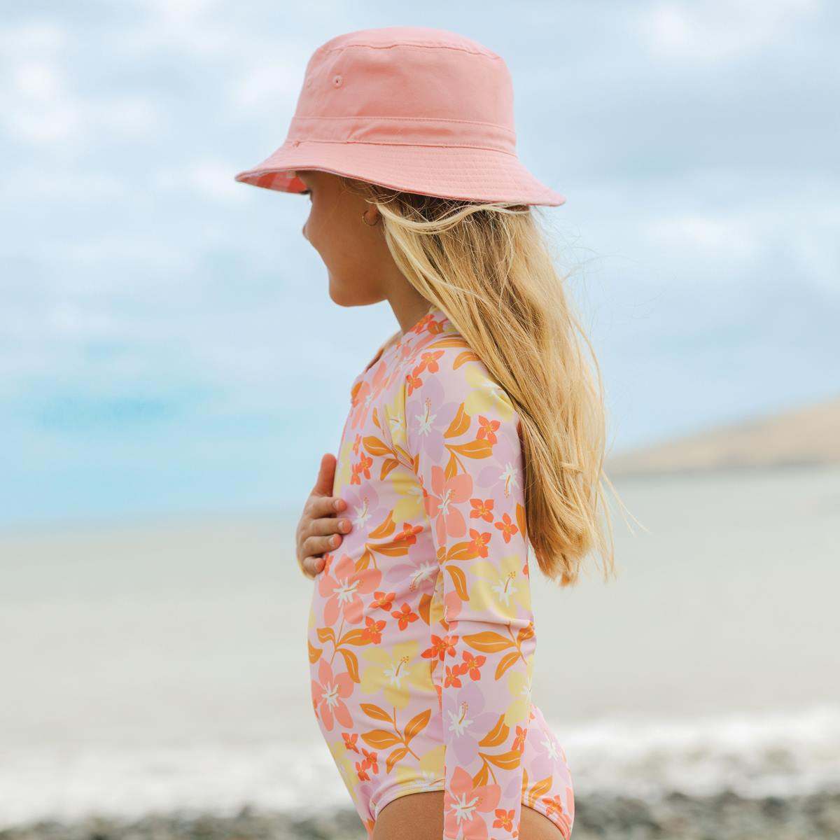 Crywolf Long Sleeve Swimsuit LONG SLEEVE SWIMSUIT Hibiscus Daze
