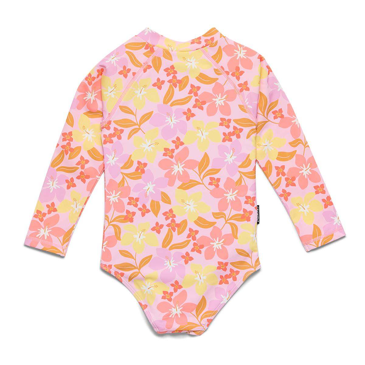 Crywolf Long Sleeve Swimsuit LONG SLEEVE SWIMSUIT Hibiscus Daze