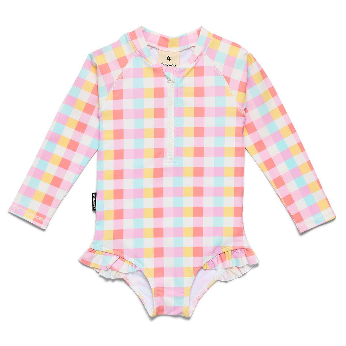 Crywolf Long Sleeve Swimsuit LONG SLEEVE SWIMSUIT Pop Gingham