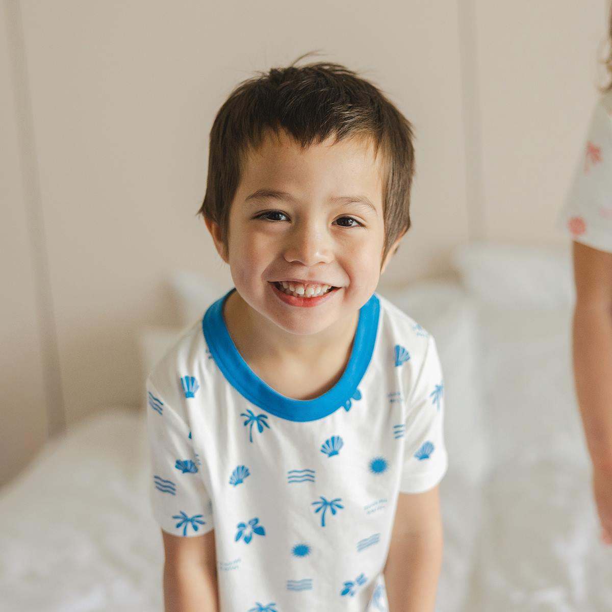 Crywolf Short Sleeve Sleep Set SHORT SLEEVE SLEEP SET Blue Holiday