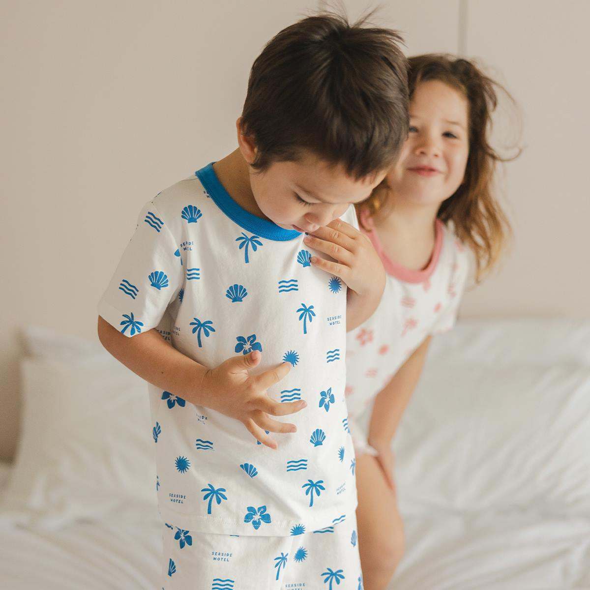 Crywolf Short Sleeve Sleep Set SHORT SLEEVE SLEEP SET Blue Holiday