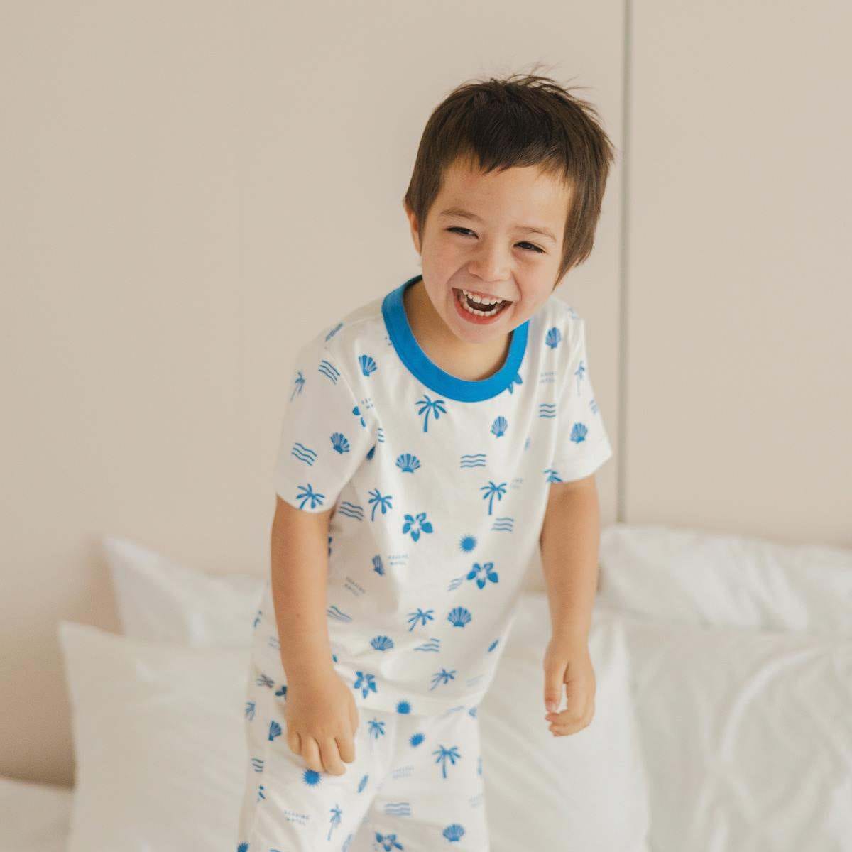 Crywolf Short Sleeve Sleep Set SHORT SLEEVE SLEEP SET Blue Holiday