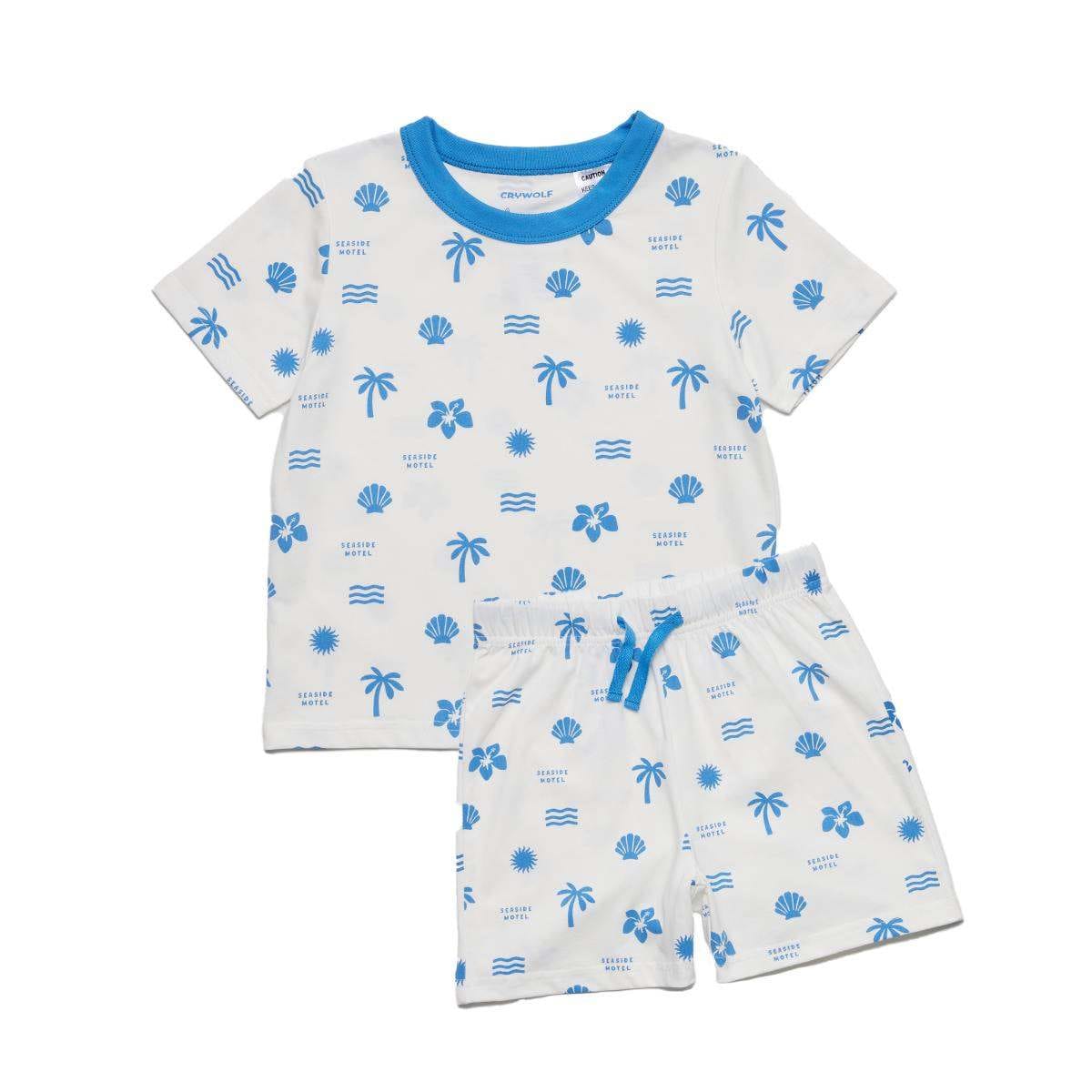 Crywolf Short Sleeve Sleep Set SHORT SLEEVE SLEEP SET Blue Holiday