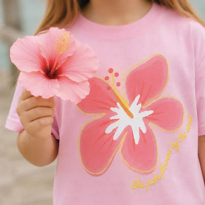 Crywolf T-Shirt SUN SMART T-SHIRT Hibiscus Daze