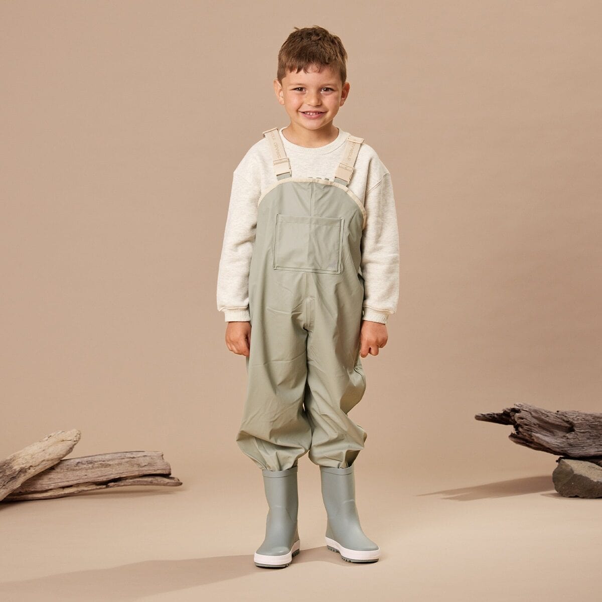 Crywolf Unisex Pants Rain Overalls - Moss