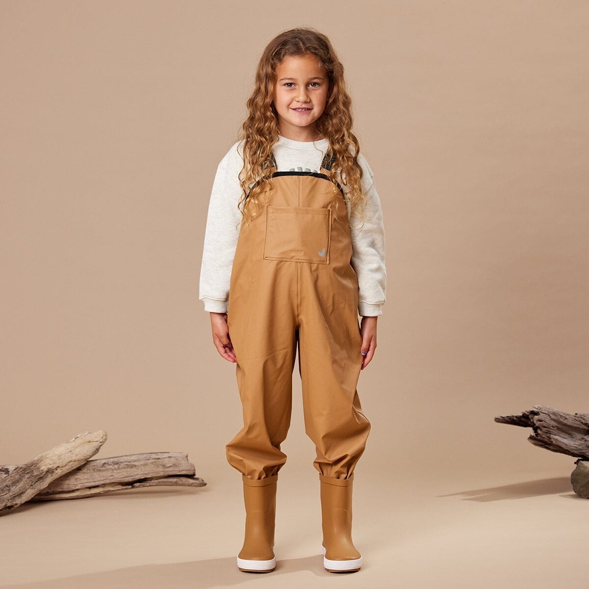 Crywolf Unisex Pants Rain Overalls - Tan