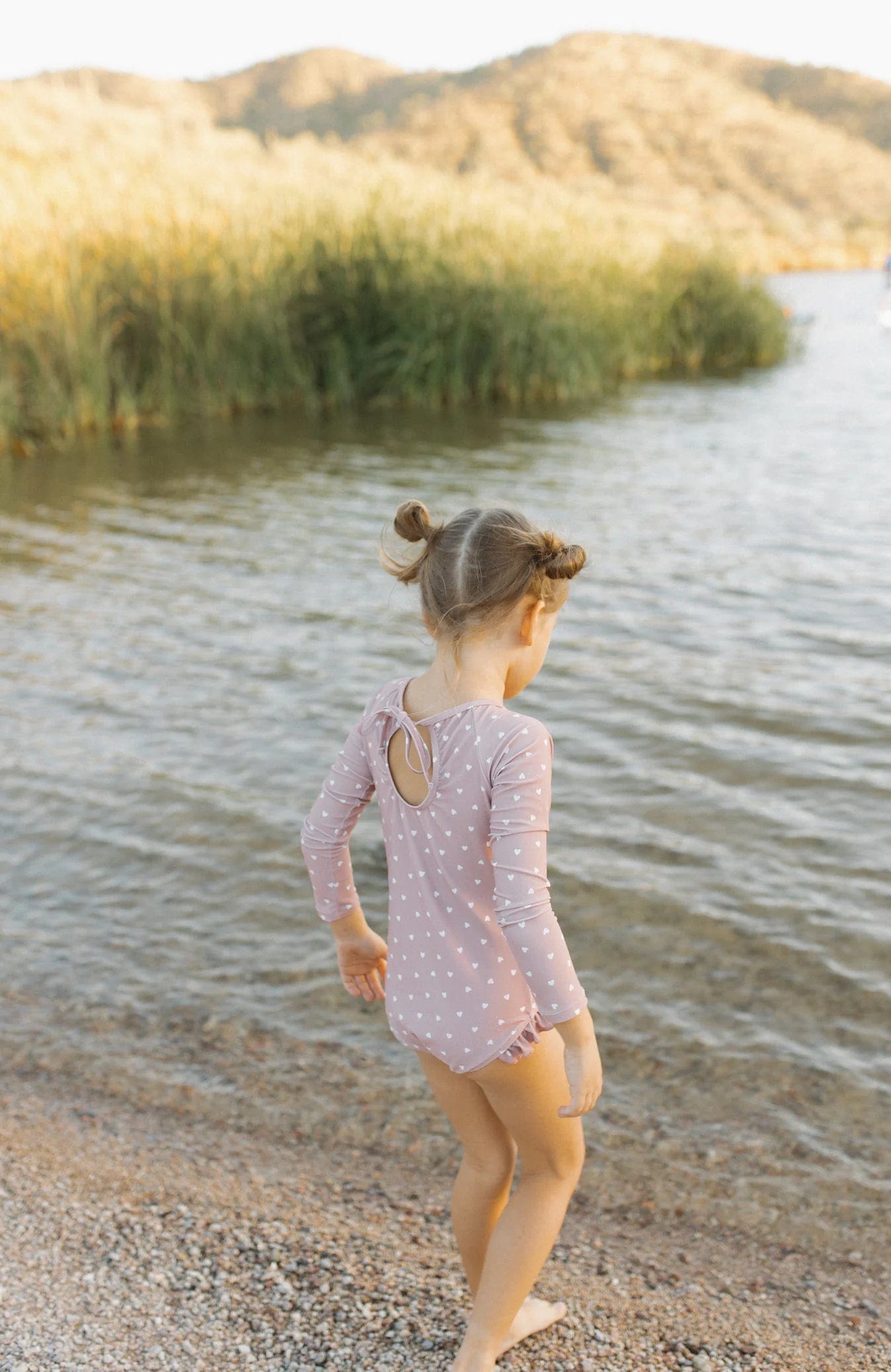 Current Tyed Girls Swimwear The Charlotte Ruffle Rashguard Suit