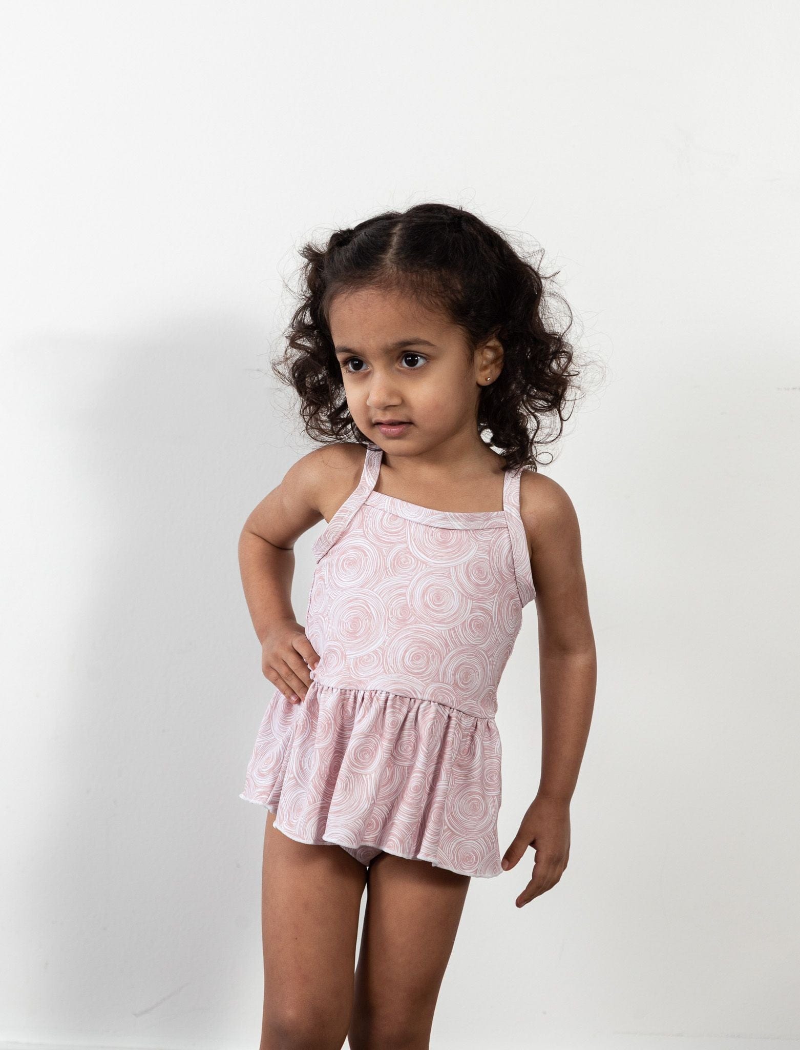 Current Tyed Girls Swimwear The Rose Swing Tank Bikini