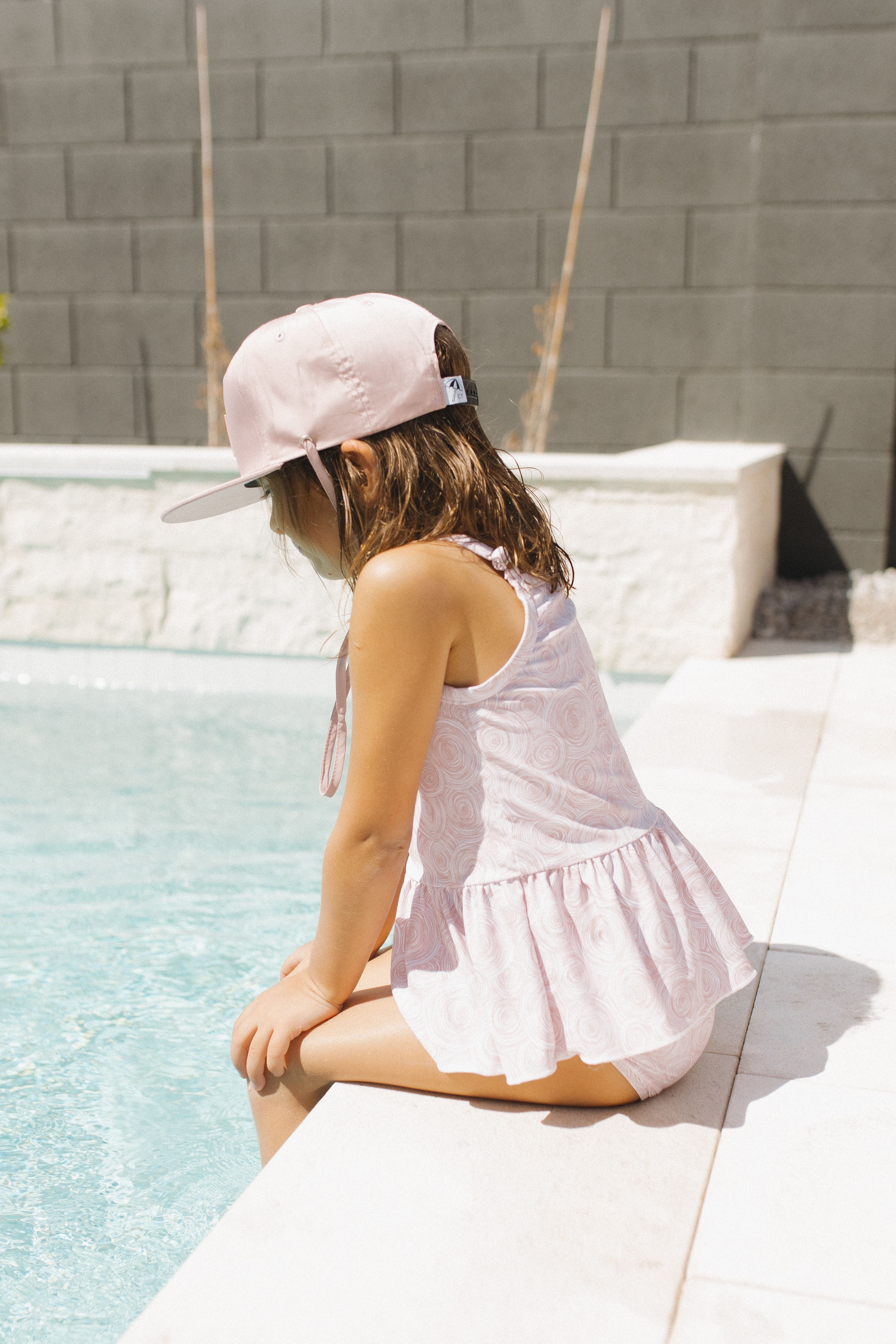 Current Tyed Girls Swimwear The Rose Swing Tank Bikini