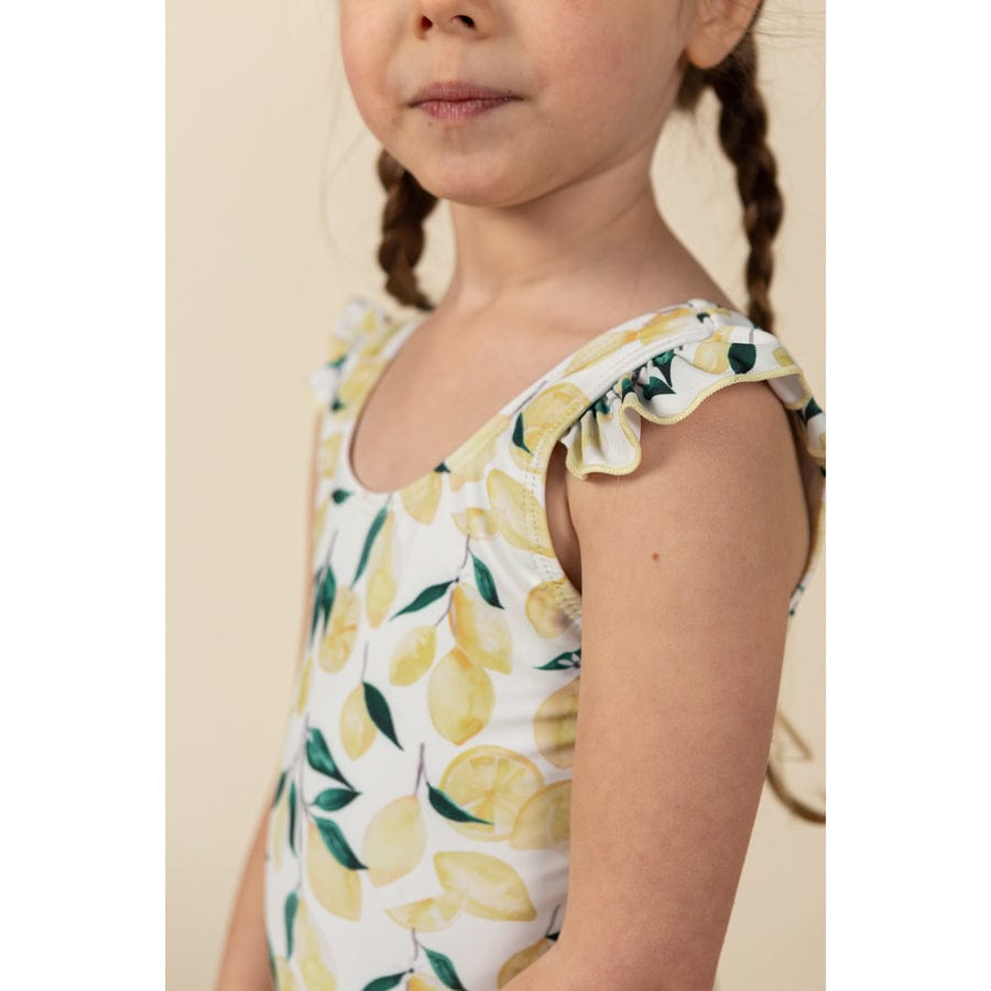 Current Tyed Girls Swimwear The Sophie Ruffle Shoulder One Piece