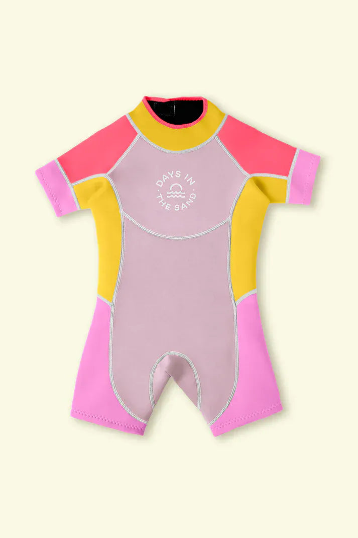 Days In The Sand Girls Swimwear 2Y Pink Lagoon - 2mm Springsuit Wetsuit