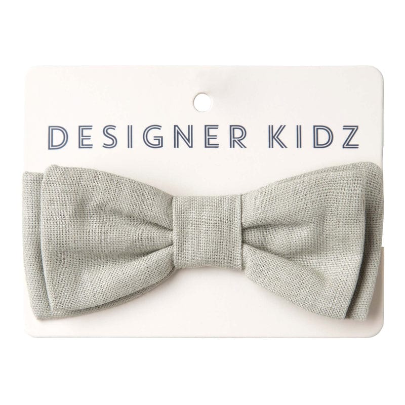 Designer Kidz Boys Accessory Finley Linen Bow Tie - Pistachio