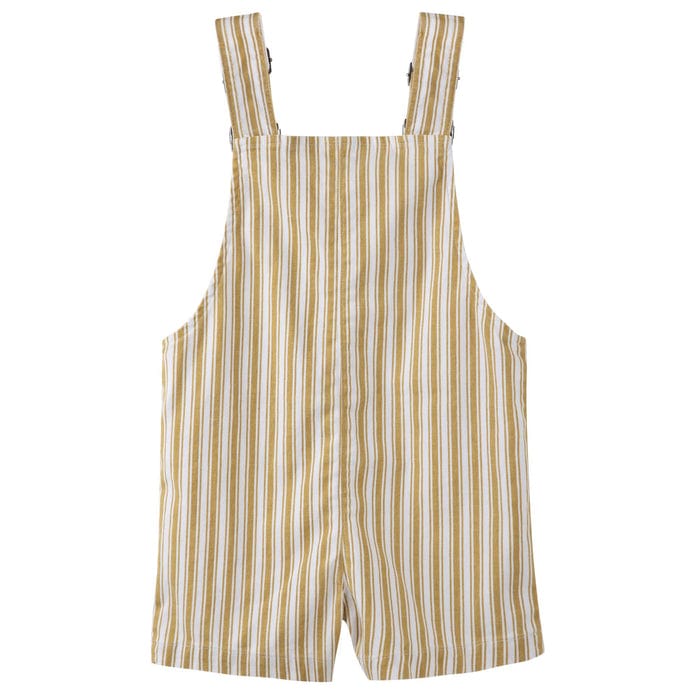 Designer Kidz Boys Pants Charlie Stripe Overalls - Mustard