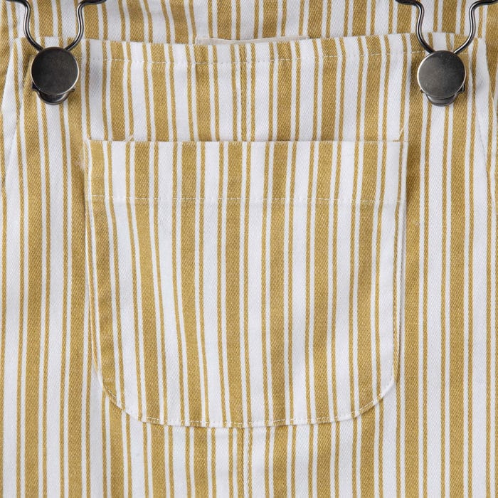 Designer Kidz Boys All In Ones Charlie Stripe Overalls - Mustard