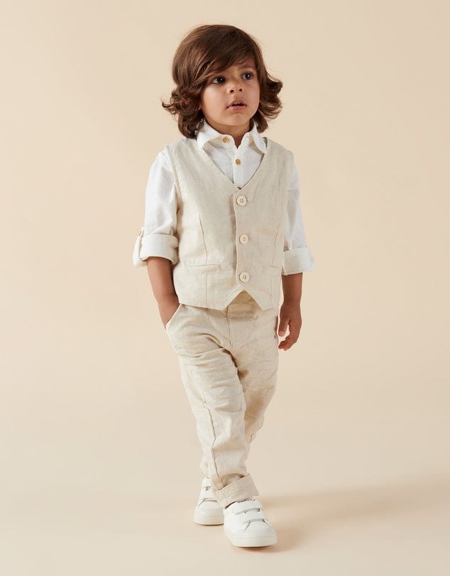 Designer Kidz Boys Pants Boys Finley Linen Pants