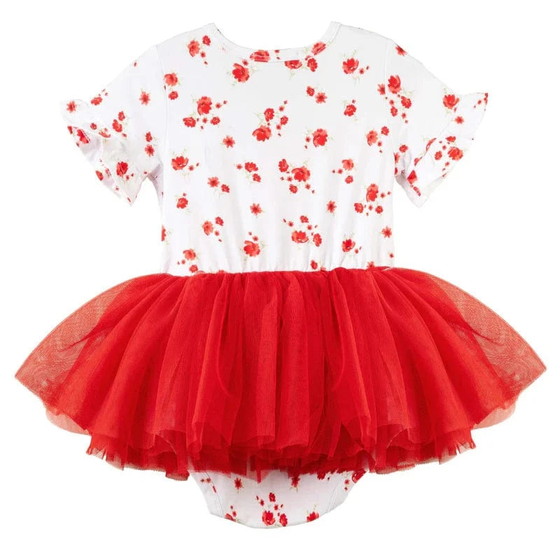 Designer Kidz Girls All In One Alyssa Floral S/S Tutu Romper