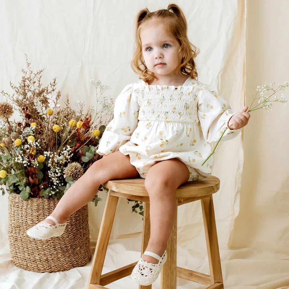 Designer Kidz Girls All In One Golden Cherry Romper