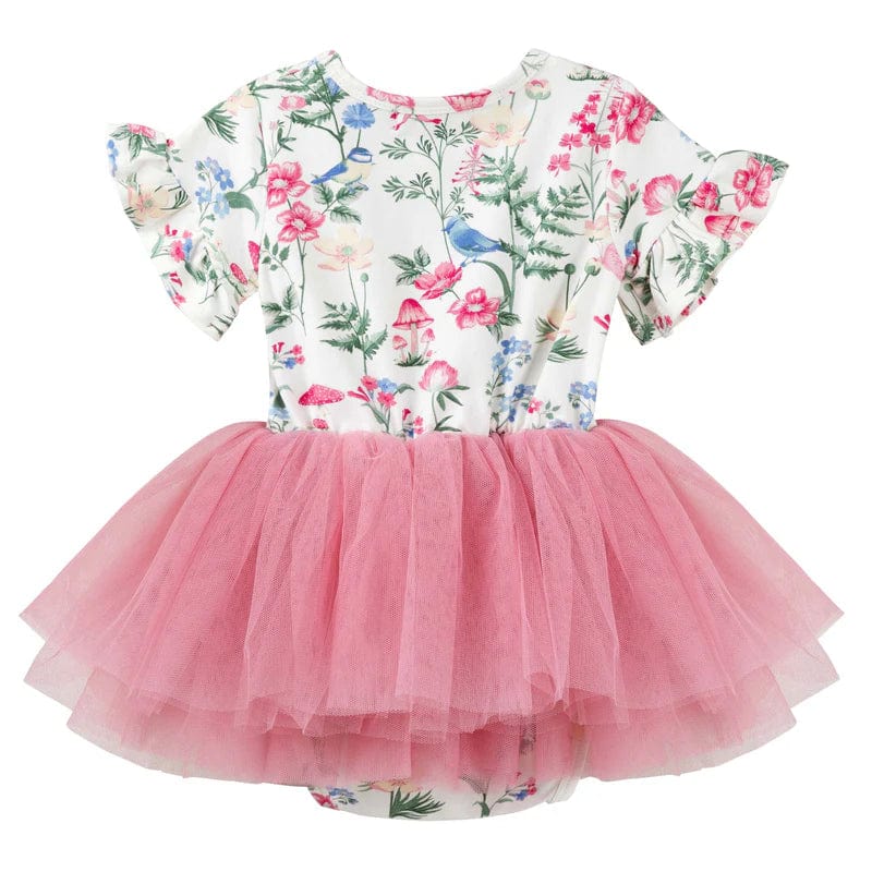 Designer Kidz Girls All In One Summer Meadow S/S Tutu Romper