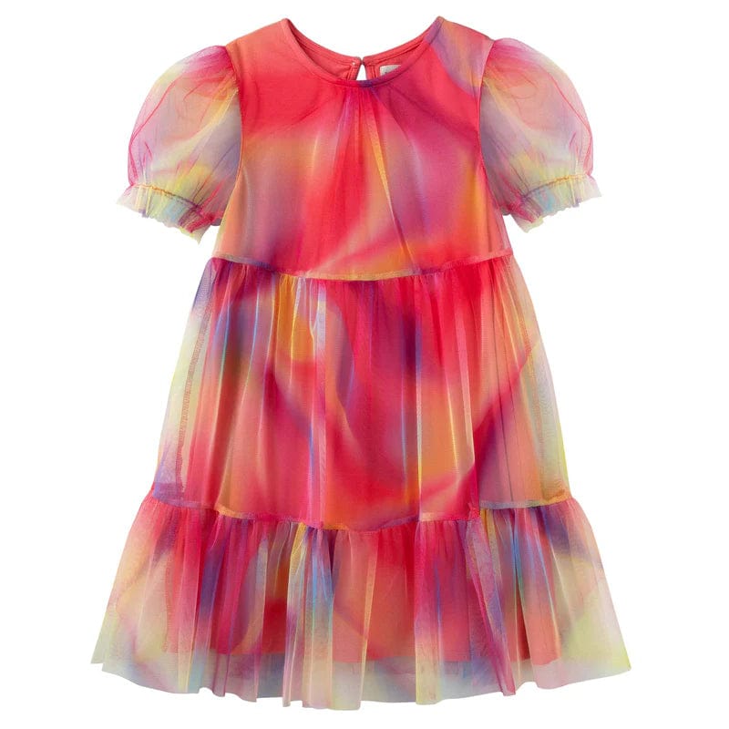 Designer Kidz Girls Dress Galaxy Tiered Tulle Dress