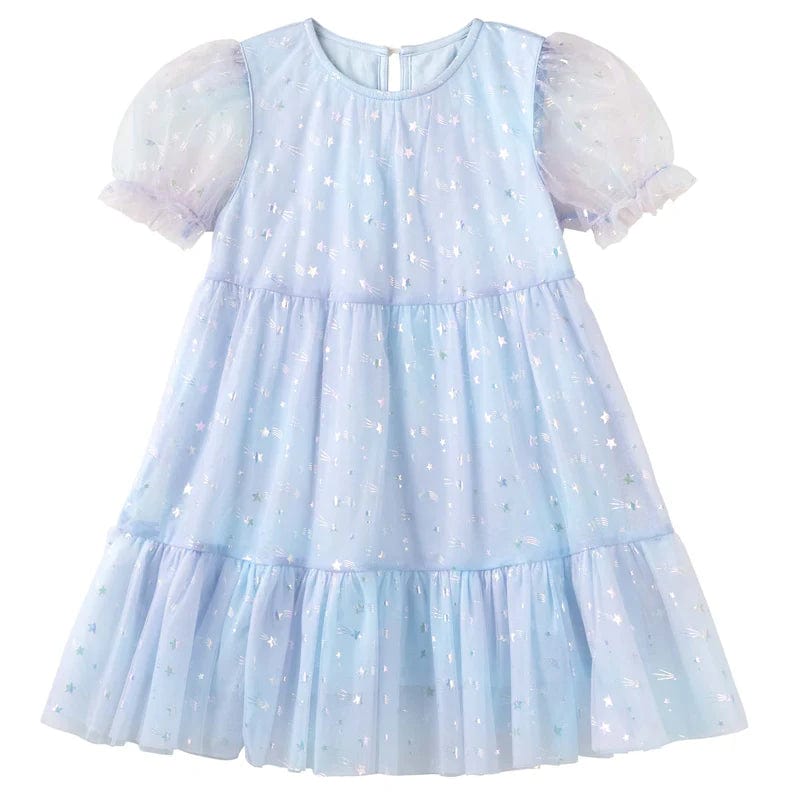 Designer Kidz Girls Dress Shooting Stars Tiered Dress