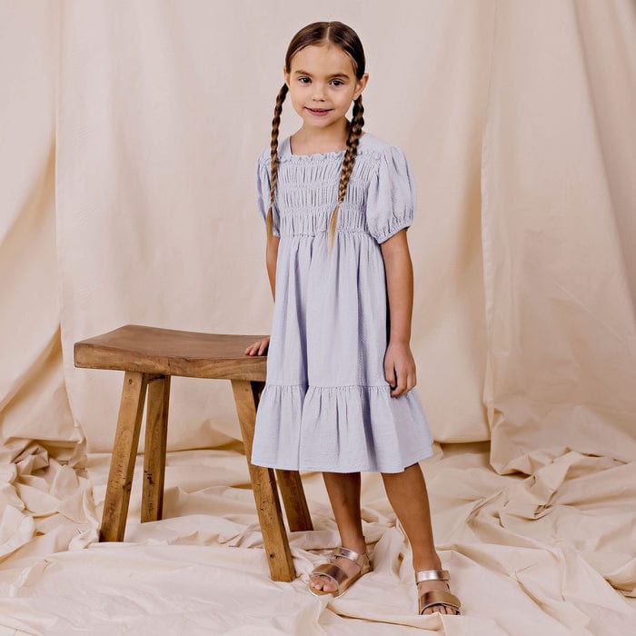 Designer Kidz Girls Dress Sophie Tiered Ruffle Dress - Periwinkle