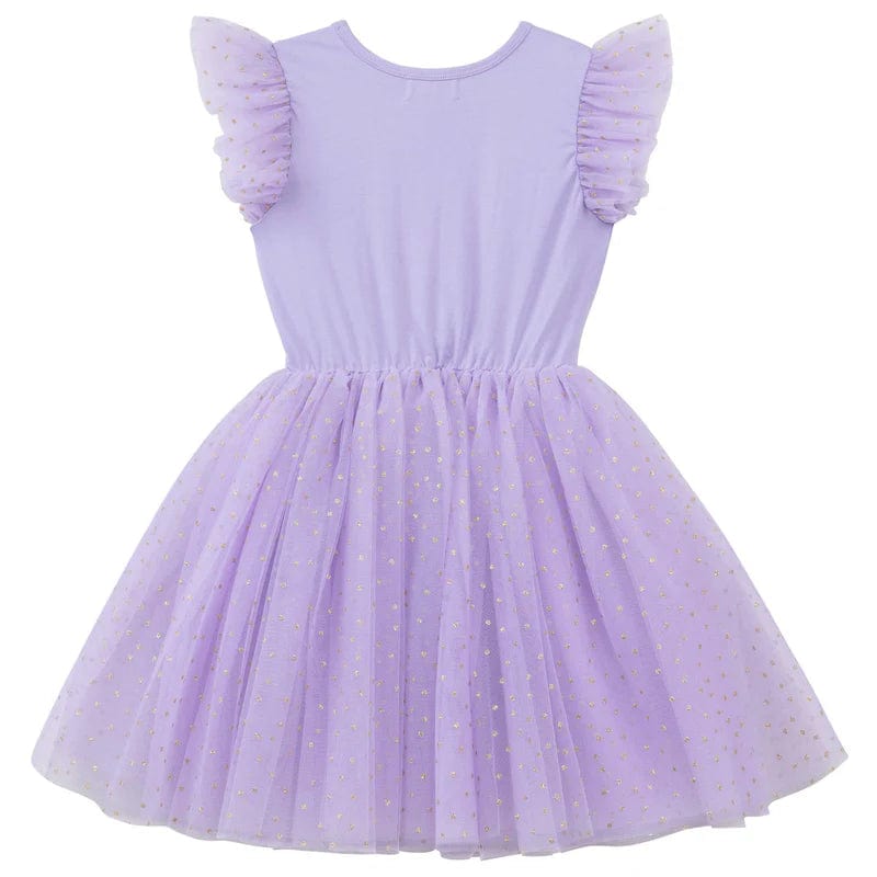 Designer Kidz Girls Dress Unicorn Sequin S/S Tutu Dress - Lavender