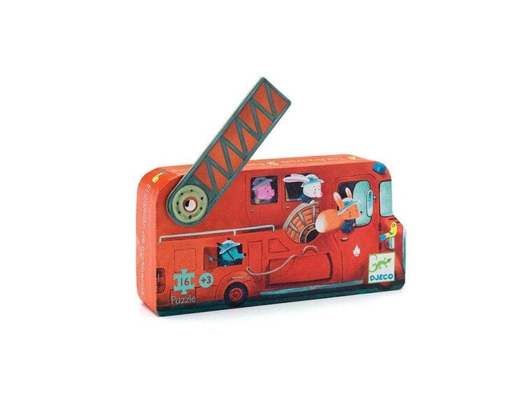 Djeco Toys The Fire Truck 16 Piece Puzzle