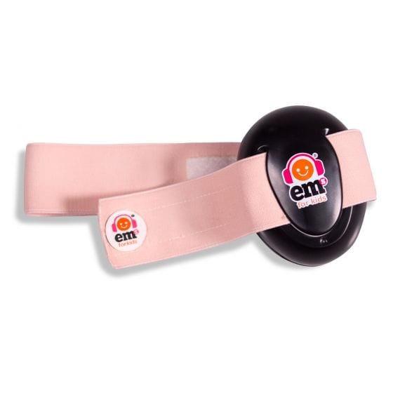EMS For Kids Baby Accessory Baby Earmuffs - Black/Coral