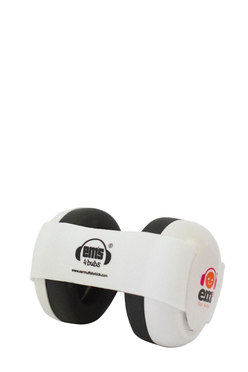 EMS For Kids Baby Accessory Baby Earmuffs - White