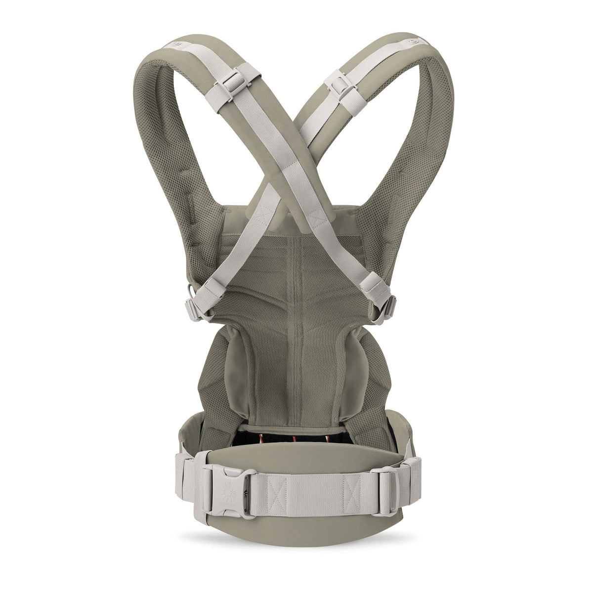 Ergobaby Omni Classic Mesh baby carrier in breathable mesh fabric, designed for comfortable babywearing and easy adjustment.