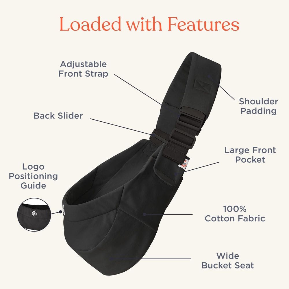 Ergobaby Accessory Carriers Ergobaby Upsie Sling Carrier - Pure Black