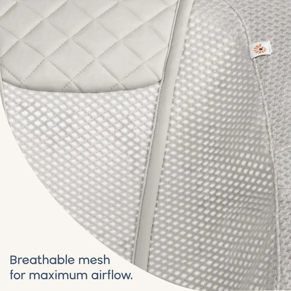 Ergobaby Evolve 3-in-1 Mesh Bouncer in gray, a versatile nursery furniture piece with mesh fabric and adjustable features