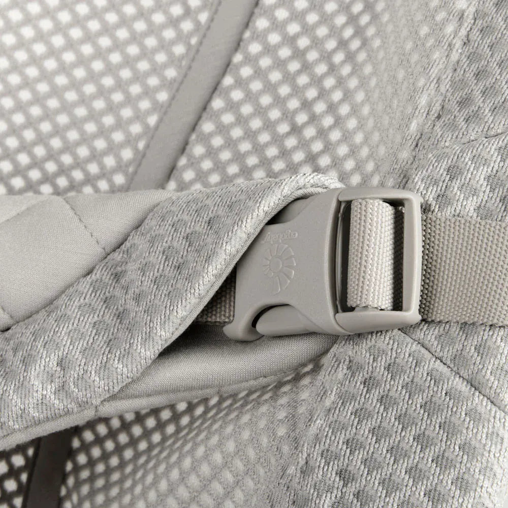 Ergobaby Evolve 3-in-1 Mesh Bouncer in gray, showcasing its soft mesh fabric and adjustable nursery furniture design.