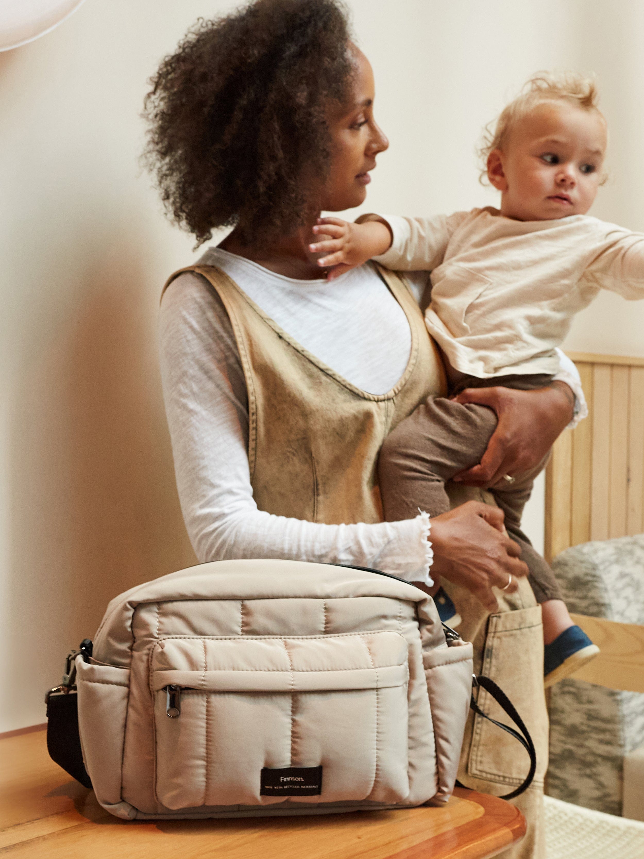 Finnson Baby Care FREYA Eco Oversized Stroller Organiser - Taupe