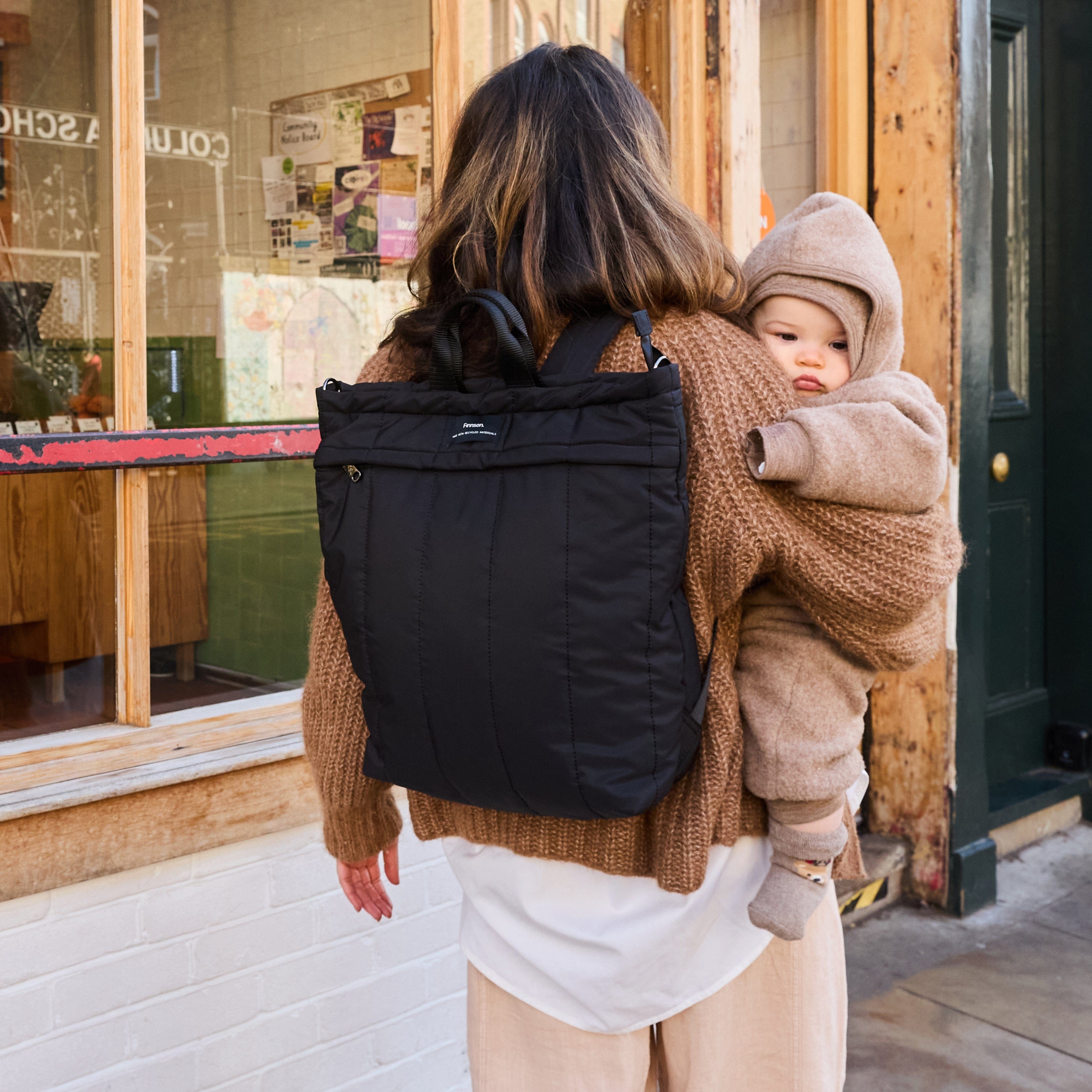 Finnson Baby Care Rae Eco Changing Backpack - Black