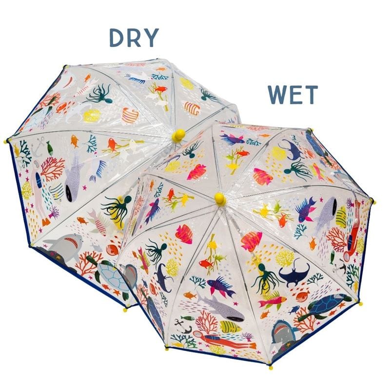 Floss & Rock Boys Accessory Deep Sea - Clear Colour Change Umbrella
