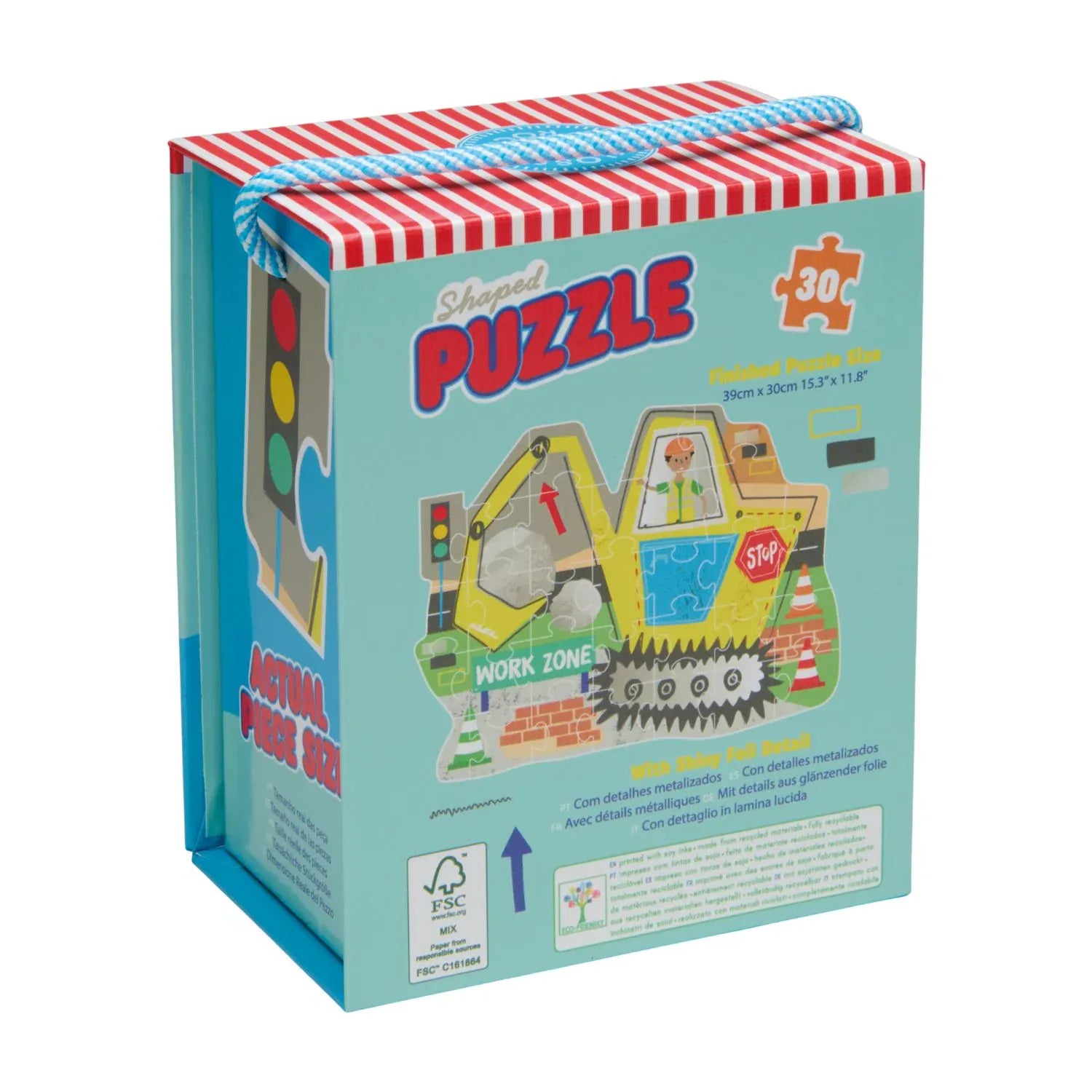 Floss & Rock Toys 30pc Shaped Puzzle - Construction