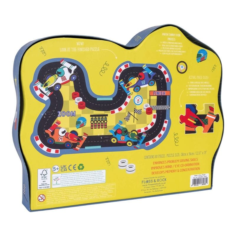 Floss & Rock Toys Cars - 80 Piece Puzzle