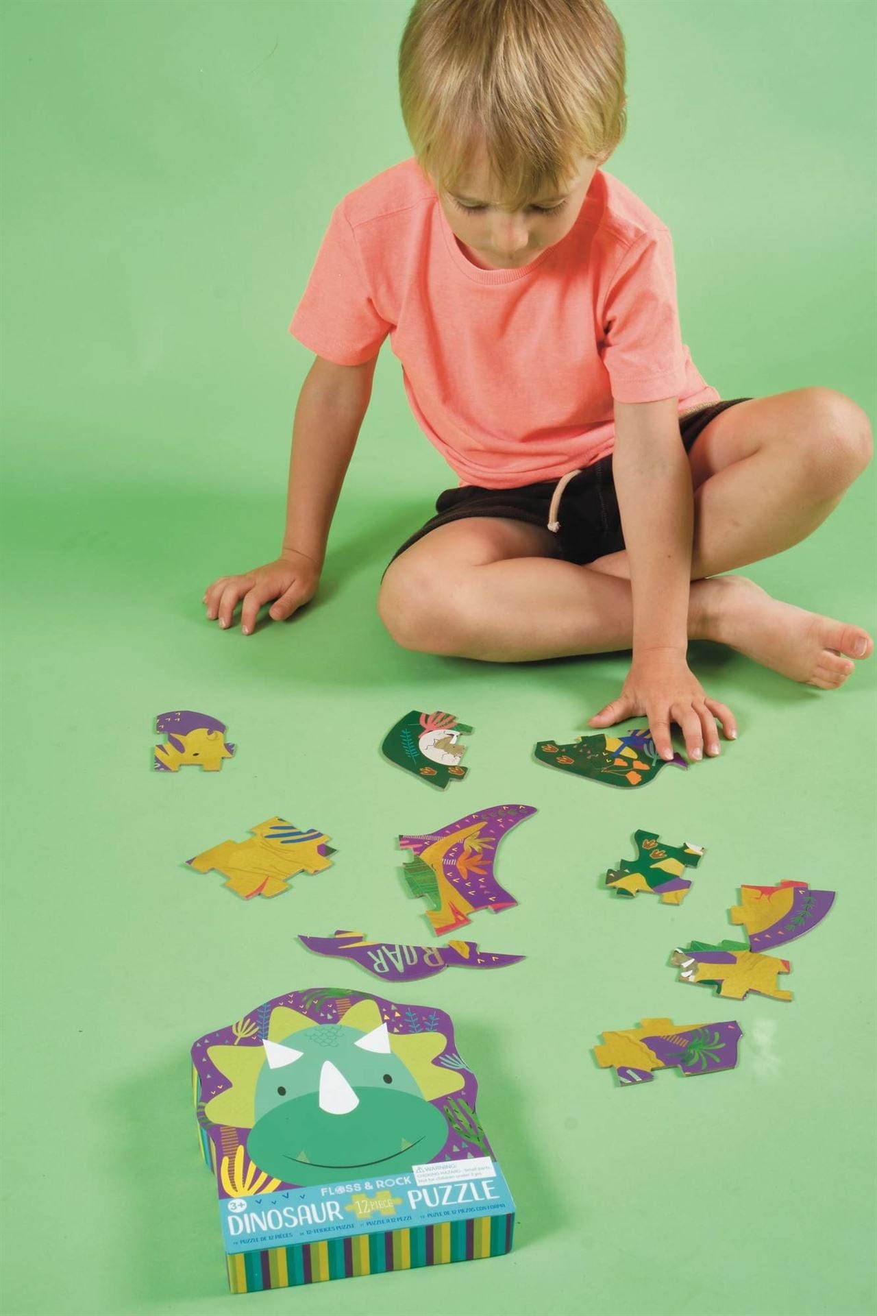 Floss & Rock Toys Dino - 12 Piece Puzzle