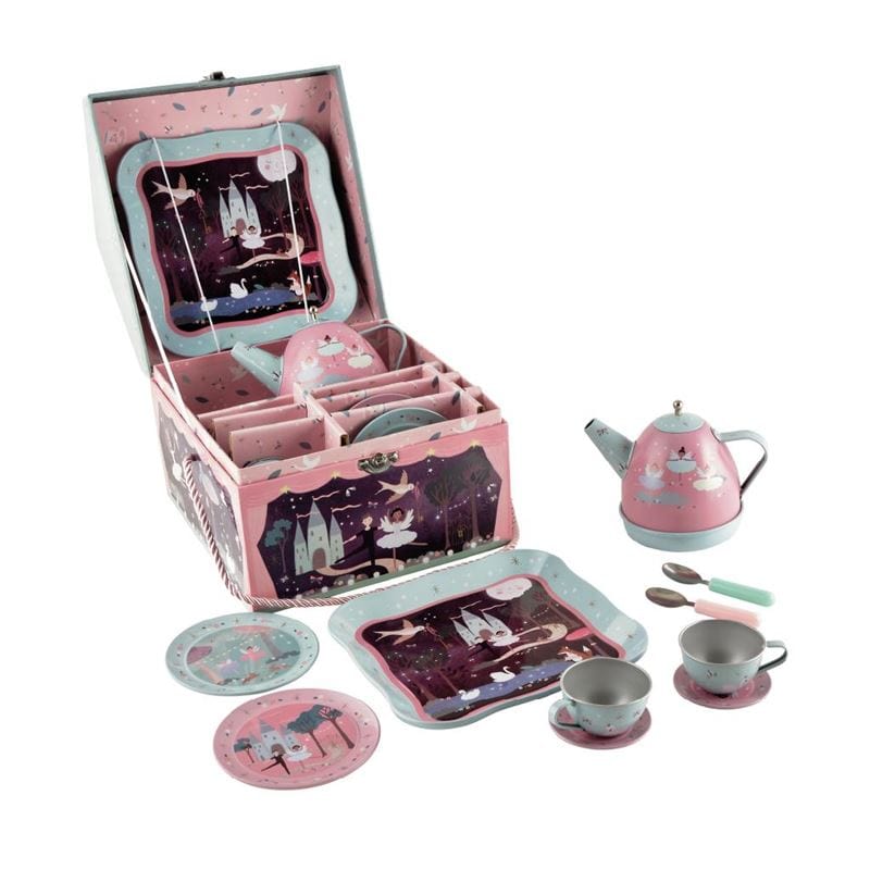 Floss & Rock Toys Enchanted - Musical Tin Tea Party Set